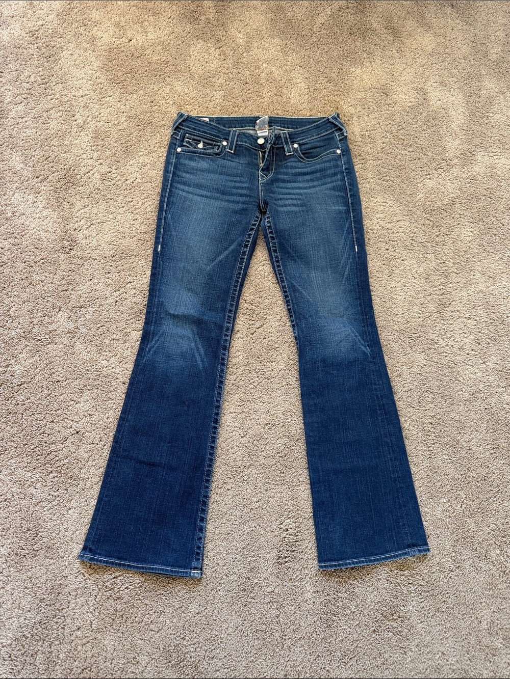 True Religion Women's Dark Blue Flare Jeans